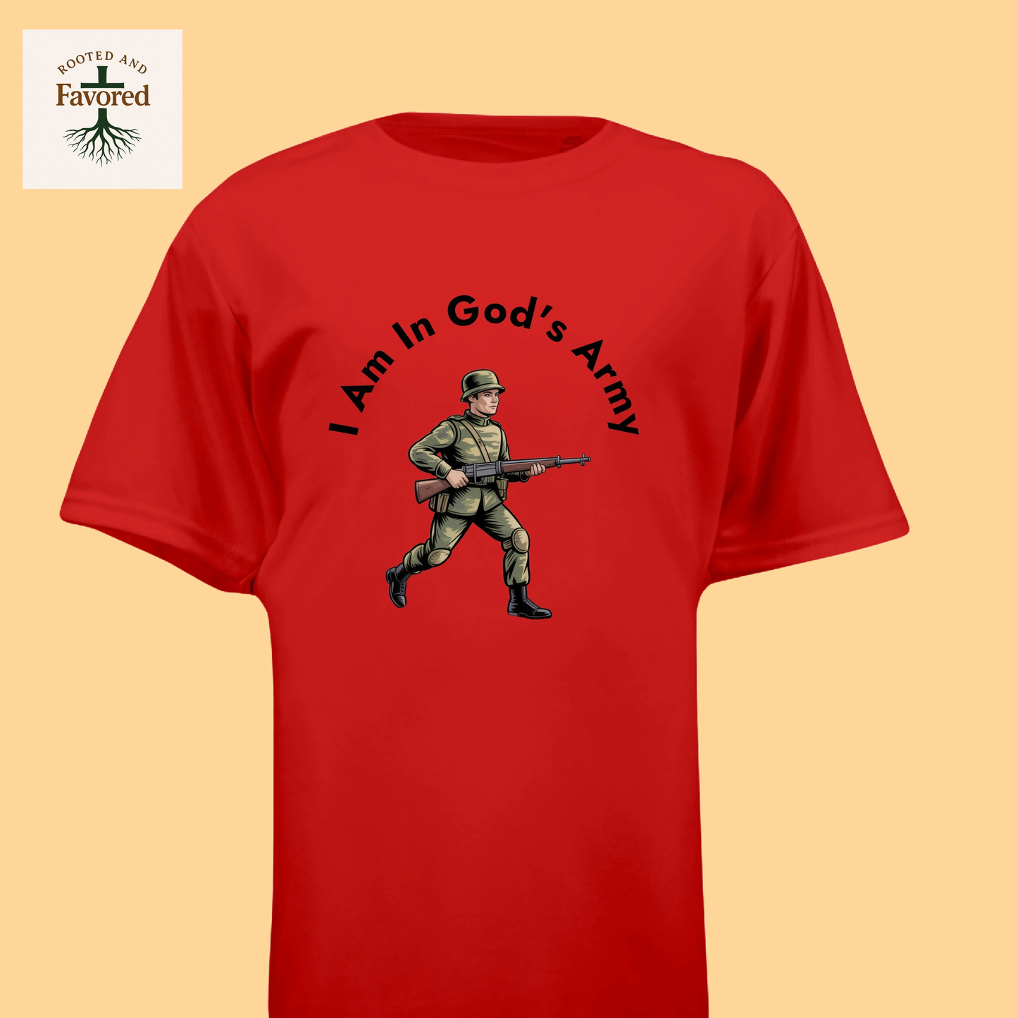 Boys Youth Short-Sleeve Cooling Performance T-Shirt "I Am In God's Army"