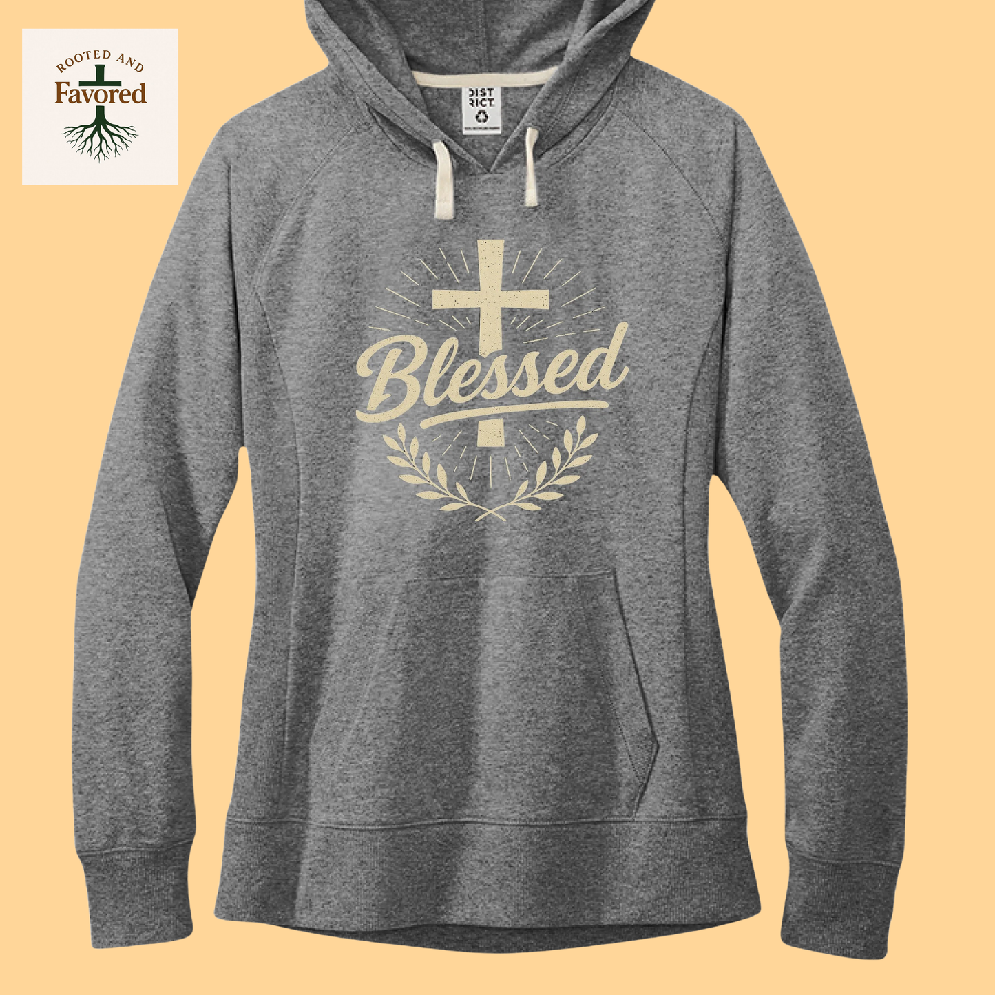 Women's District Fleece Hoodie "Blessed"