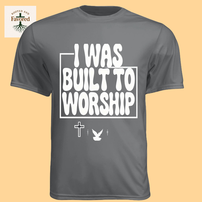 Men's Short-Sleeve Cooling Performance Crew "I Was Built To Worship"