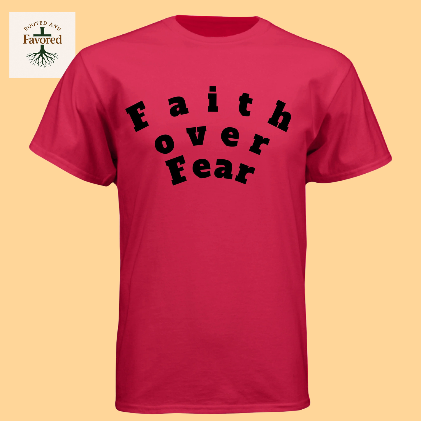 Men's Next Level Triblend Crew "Faith Over Fear"