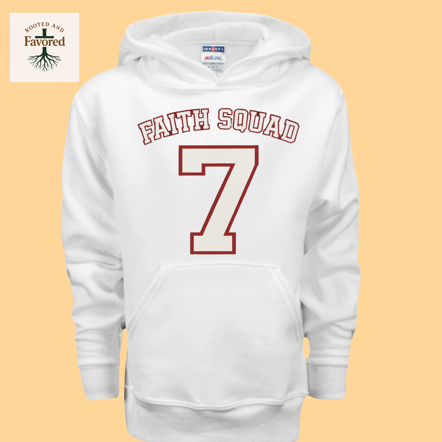 Boys Jerzees Youth NuBlend Pullover Hoodie "Faith Squad"