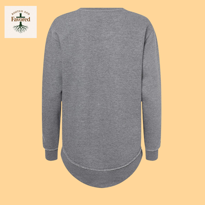 Women Weekend Fleece Sweatshirt "Saved by Grace"