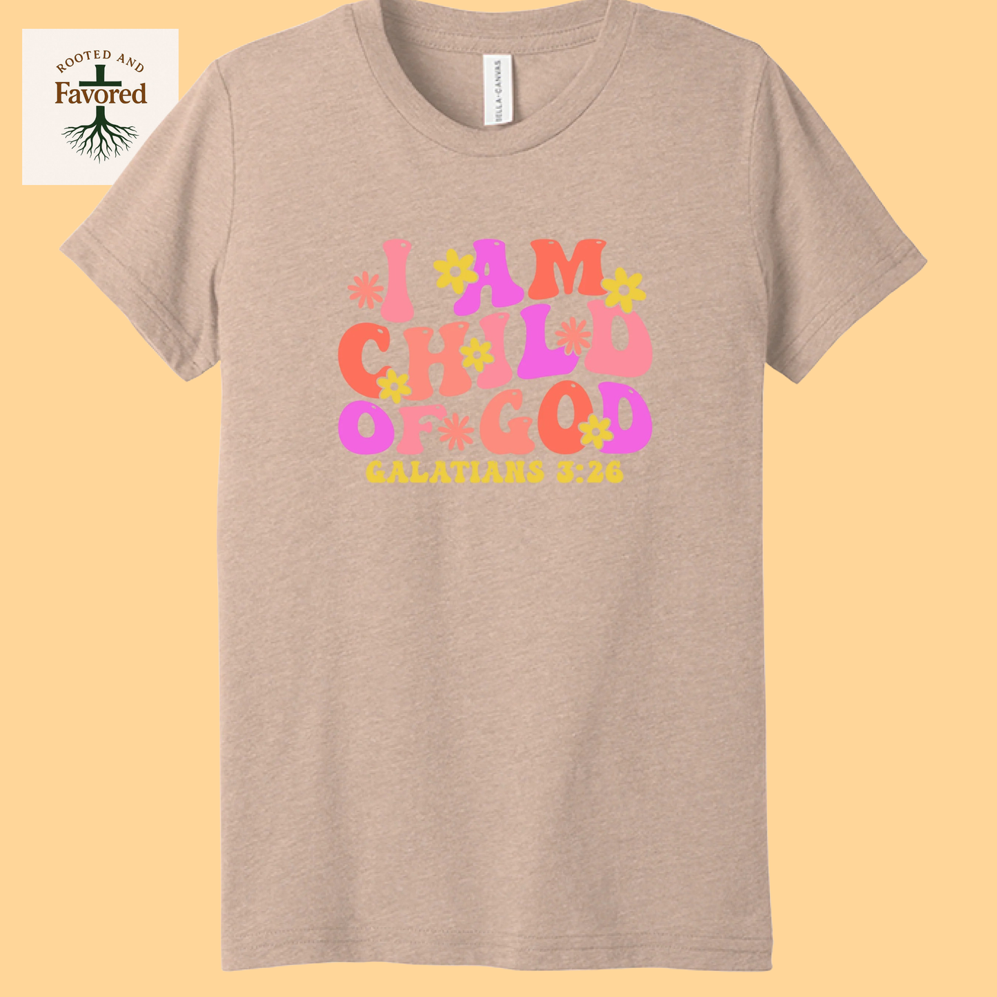 Girls Bella + Canvas Youth Triblend T-Shirt "I AM Child Of God"