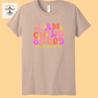 Girls Bella + Canvas Youth Triblend T-Shirt "I AM Child Of God"