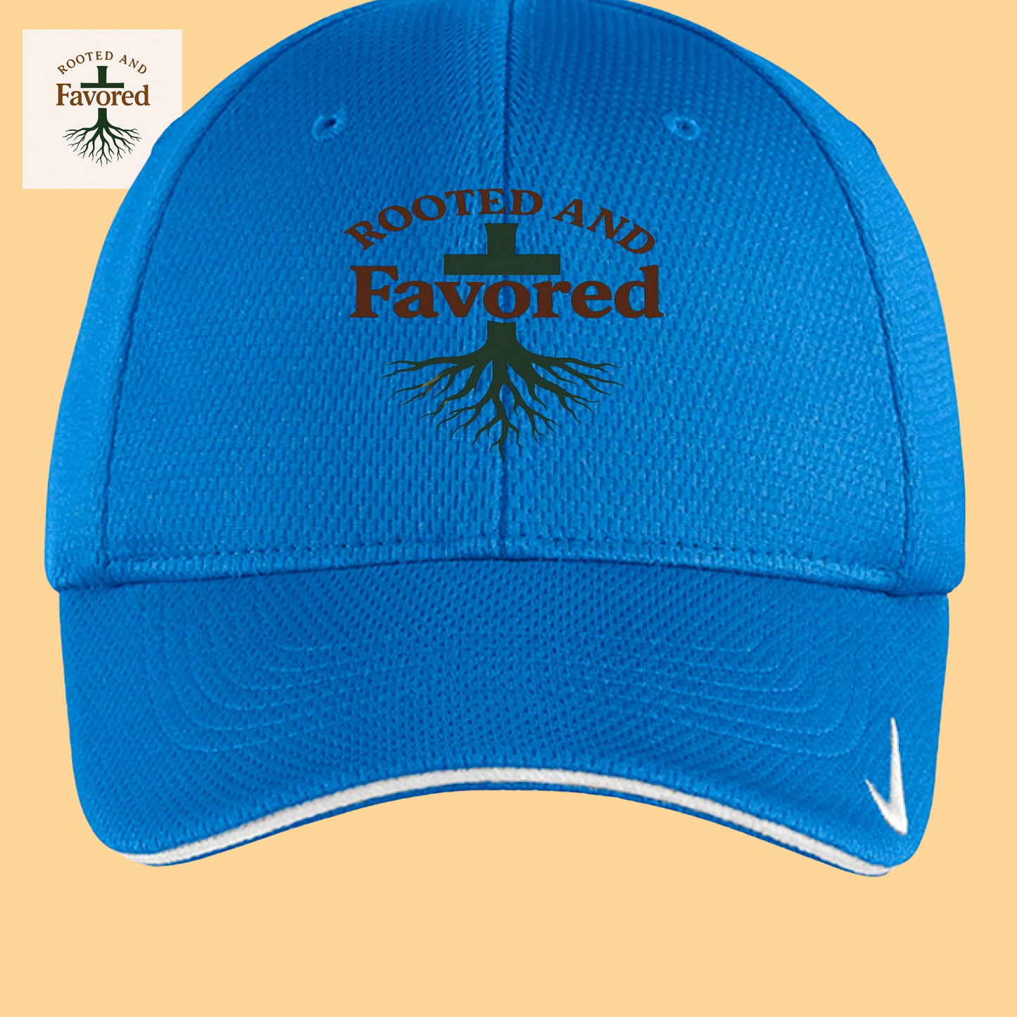 Nike Golf Mesh Swoosh Hat "Rooted and Favored"