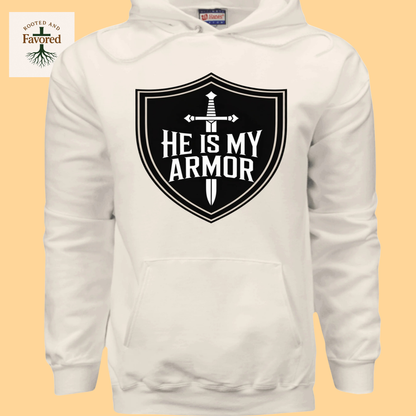 Men Hanes Ultimate Cotton Pullover Hoodie "He Is My Armor"