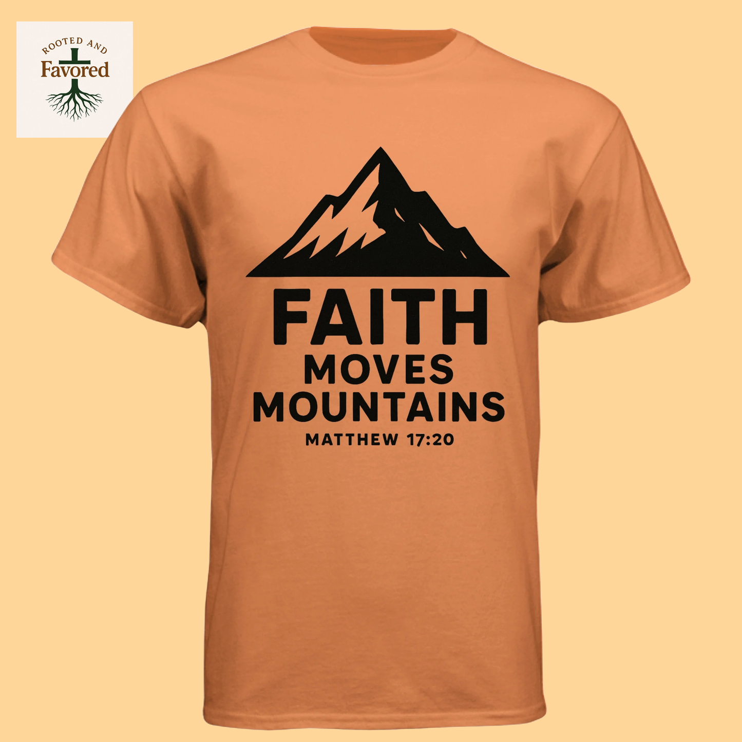 Mens Next Level Apparel T-shirt "Faith Moves Mountains"