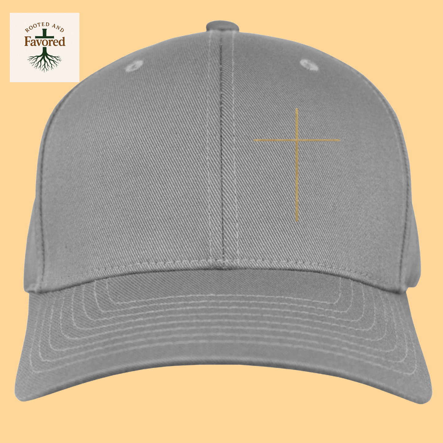 Men's Yupoong Wooly 6-Panel Cap with Cross