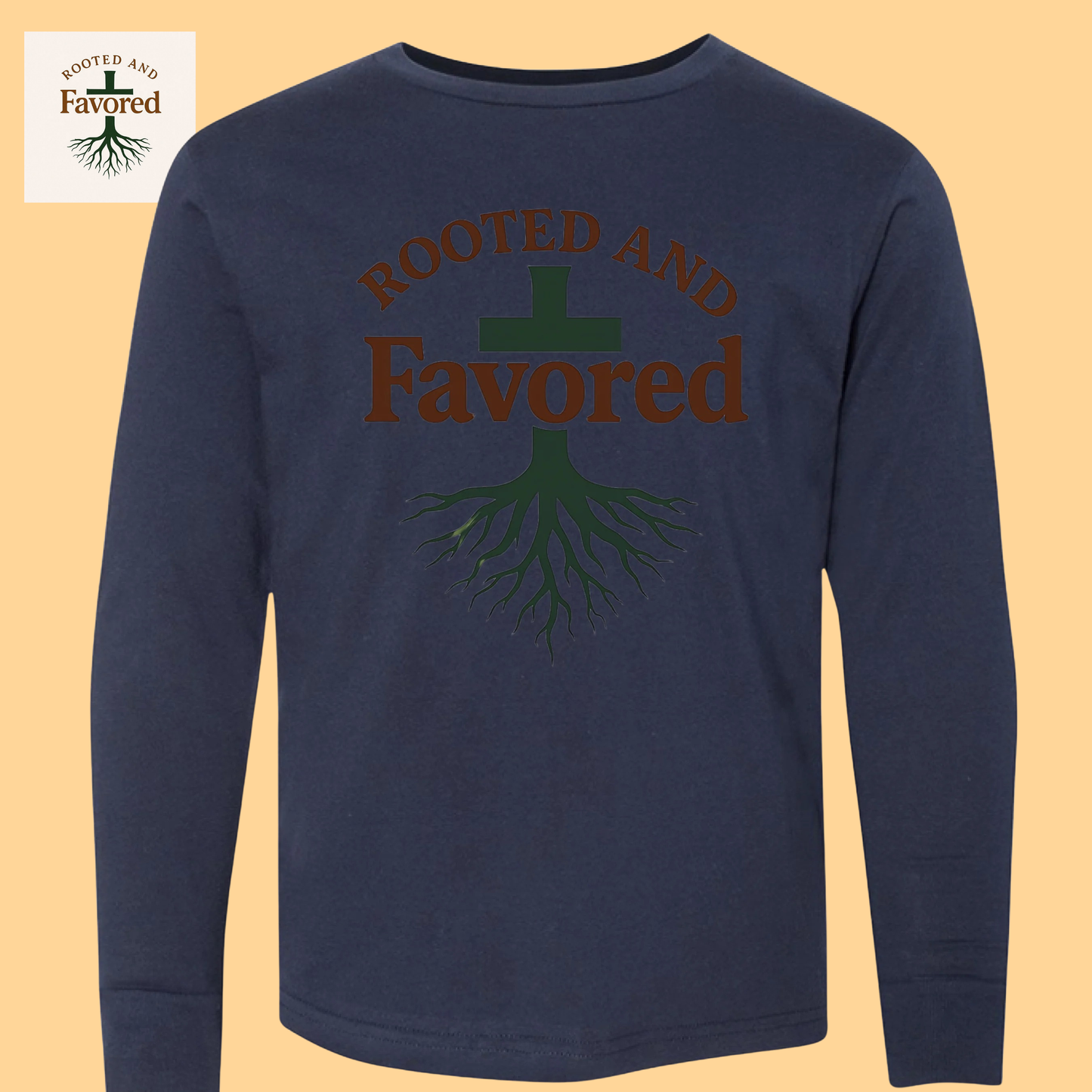 Boys LAT Youth Long-Sleeve T-Shirt "Rooted And Favored"