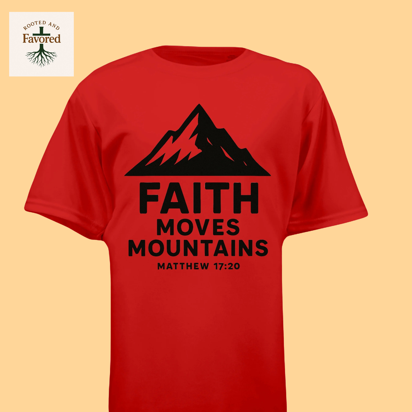 Boys A4 Youth Performance Cooling T-shirt "Faith Moves Mountains"
