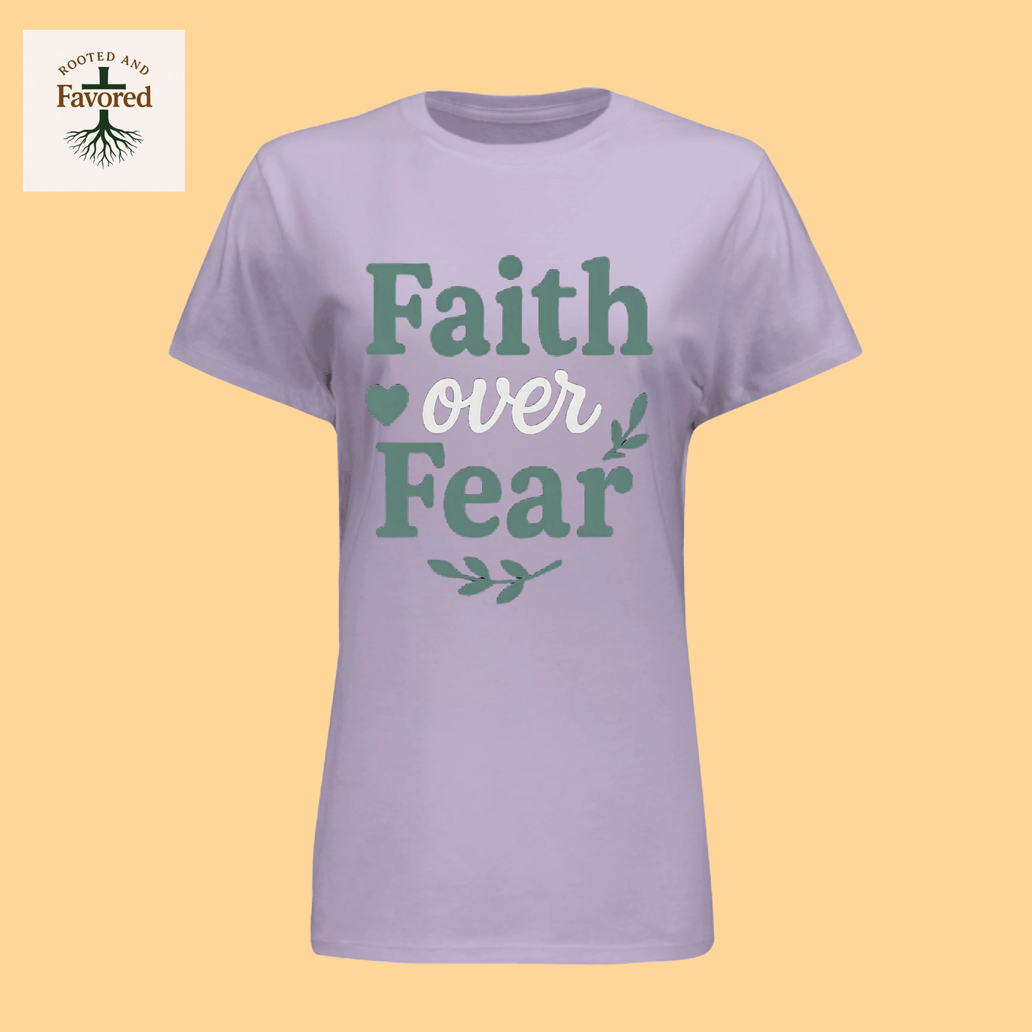 Women's Hanes Ringspun Cotton T-shirt "Faith Over Fear"