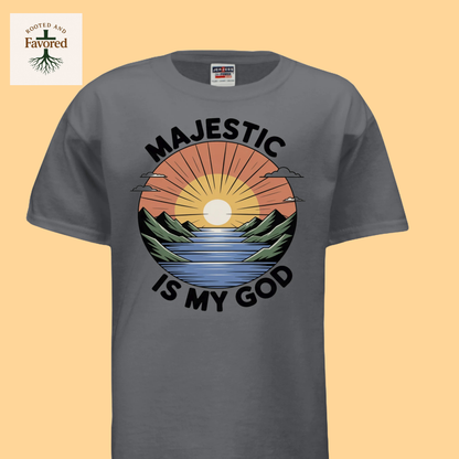Boys Jerzees Dr-Power Active T-Shirt "Majestic is my God"