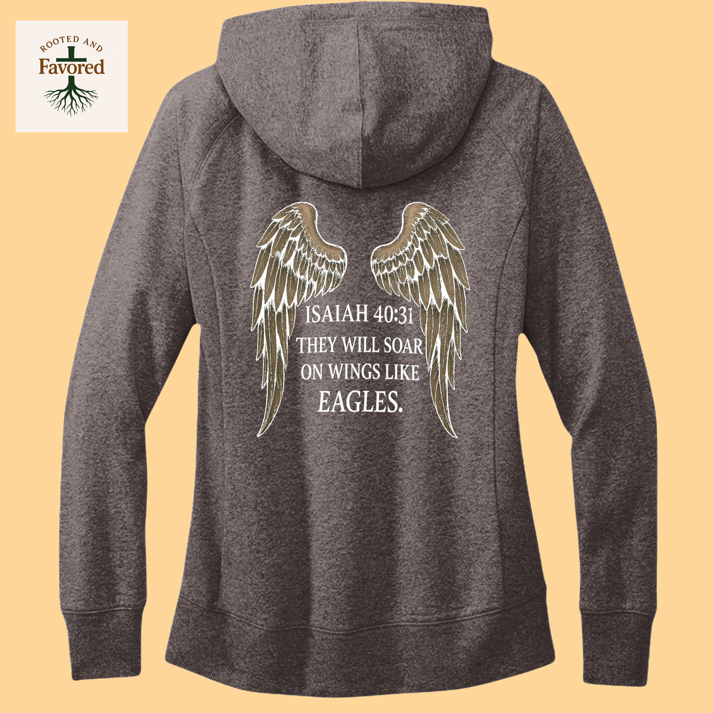 Women's District Fleece Hoodie " Wings As Eagles"