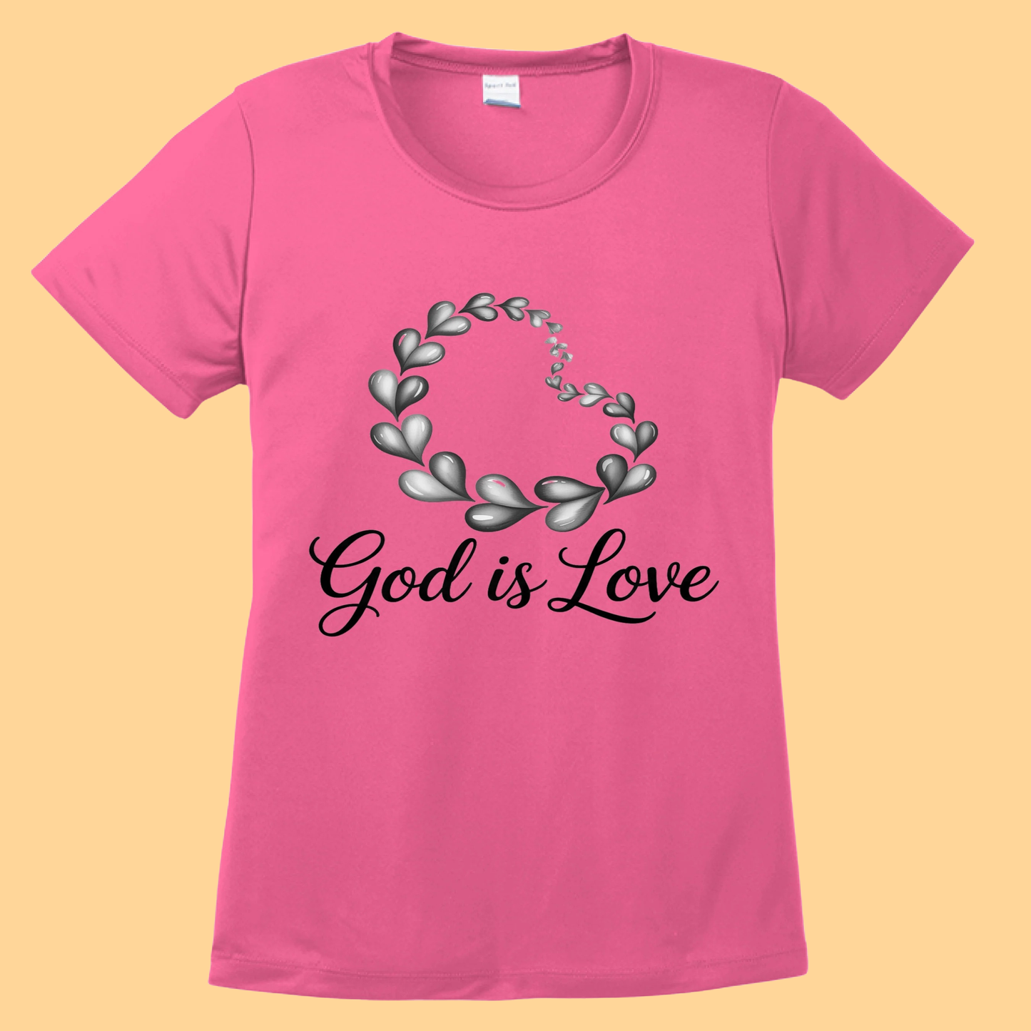 Women's Sport-Tek Competitor T-Shirt "God Is Love"