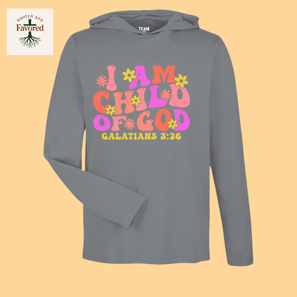 Girls Youth Zone Performance Hoodie "I Am A Child Of God"