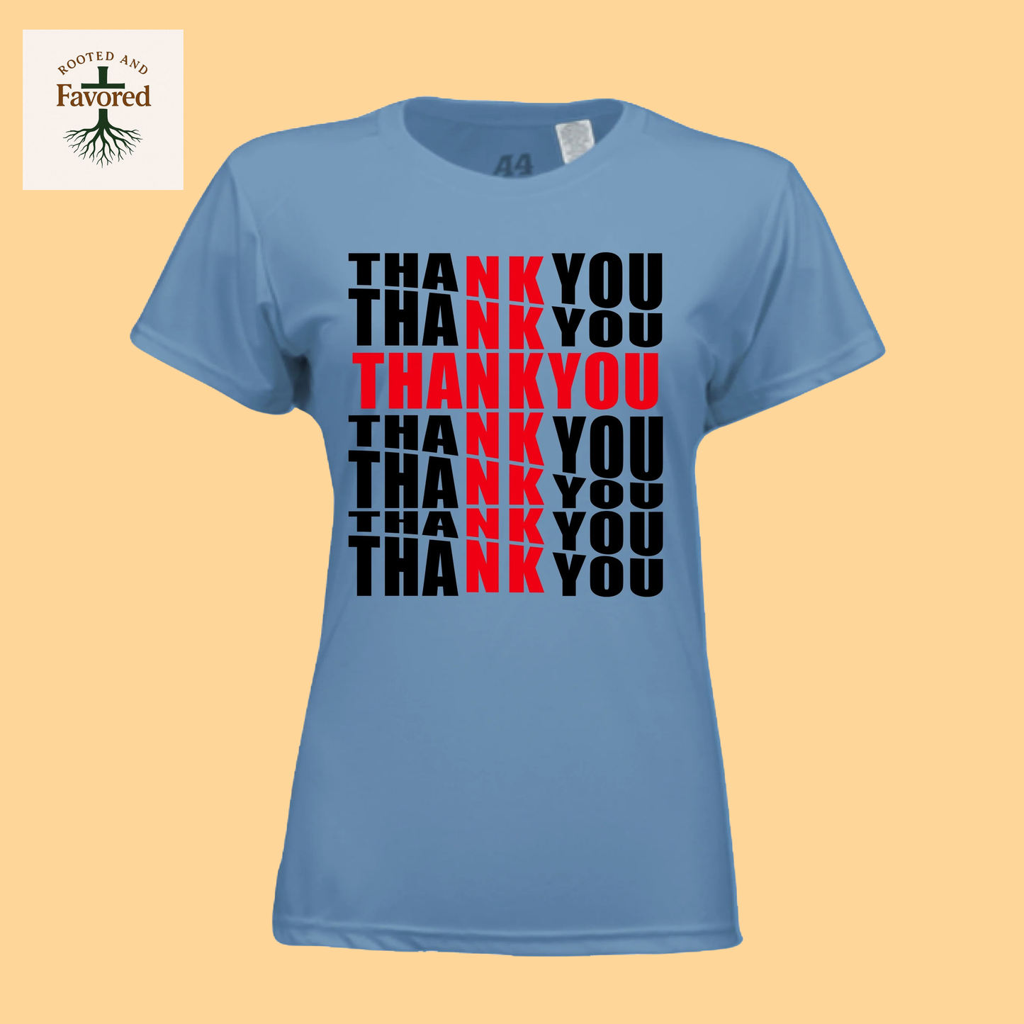 Women's Short Sleeve Cooling Performance Crew Tee "Thank You"