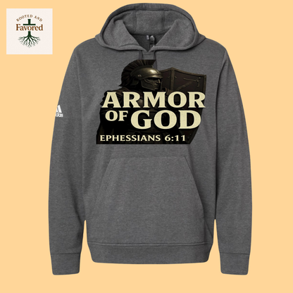 Men Adidas Fleece Hoodie "Armor of God"
