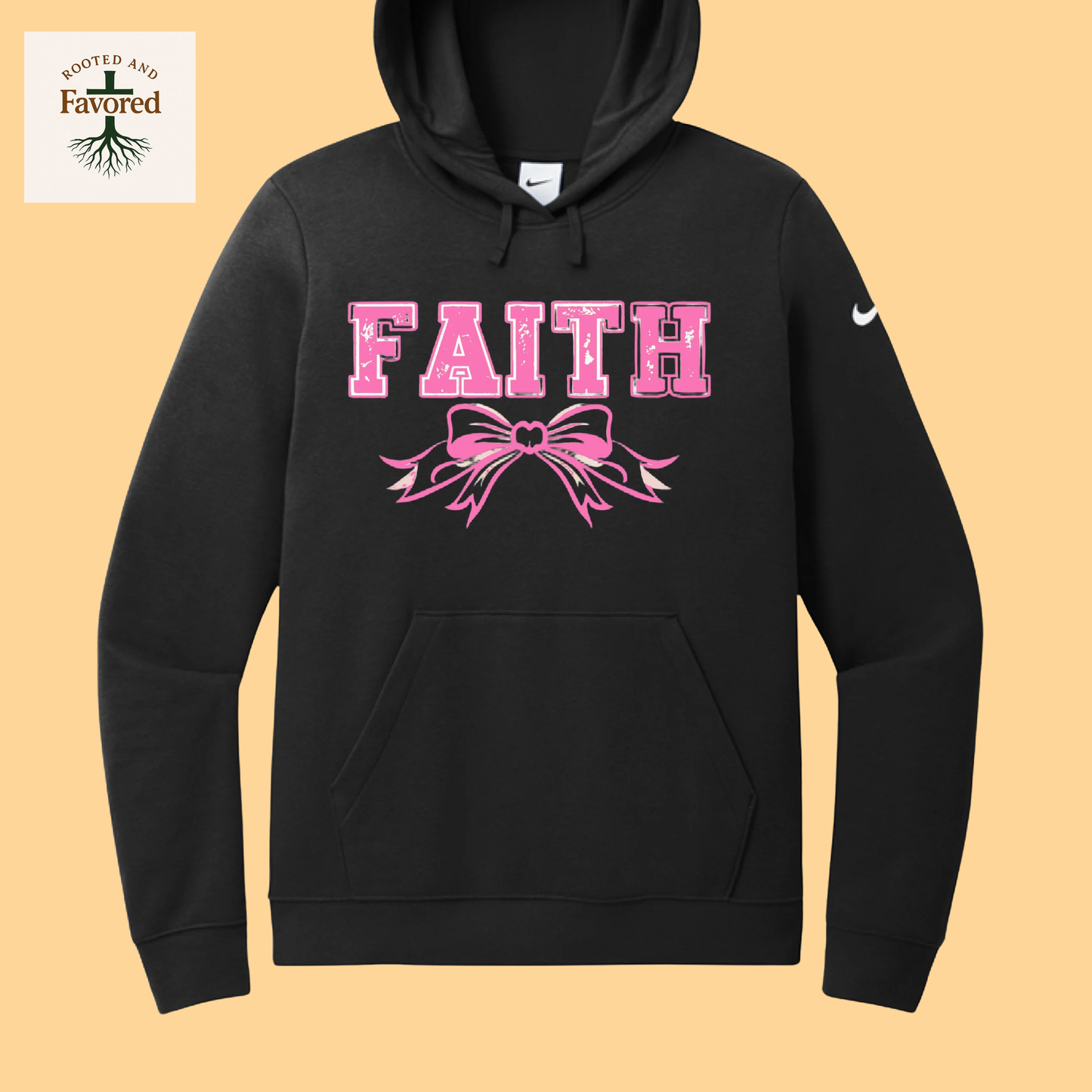 Ladies Nike Fleece Pullover Hoodie "Faith"