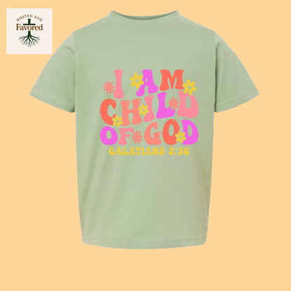 Rabbit Skins Toddler Fine Jersey T-Shirt "I AM A Child Of God"