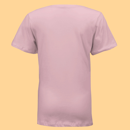 Women's Relaxed Jersey Short-Sleeve V-Neck T-Shirt "I Can Do All Things Through Christ Who Strengthens Me"