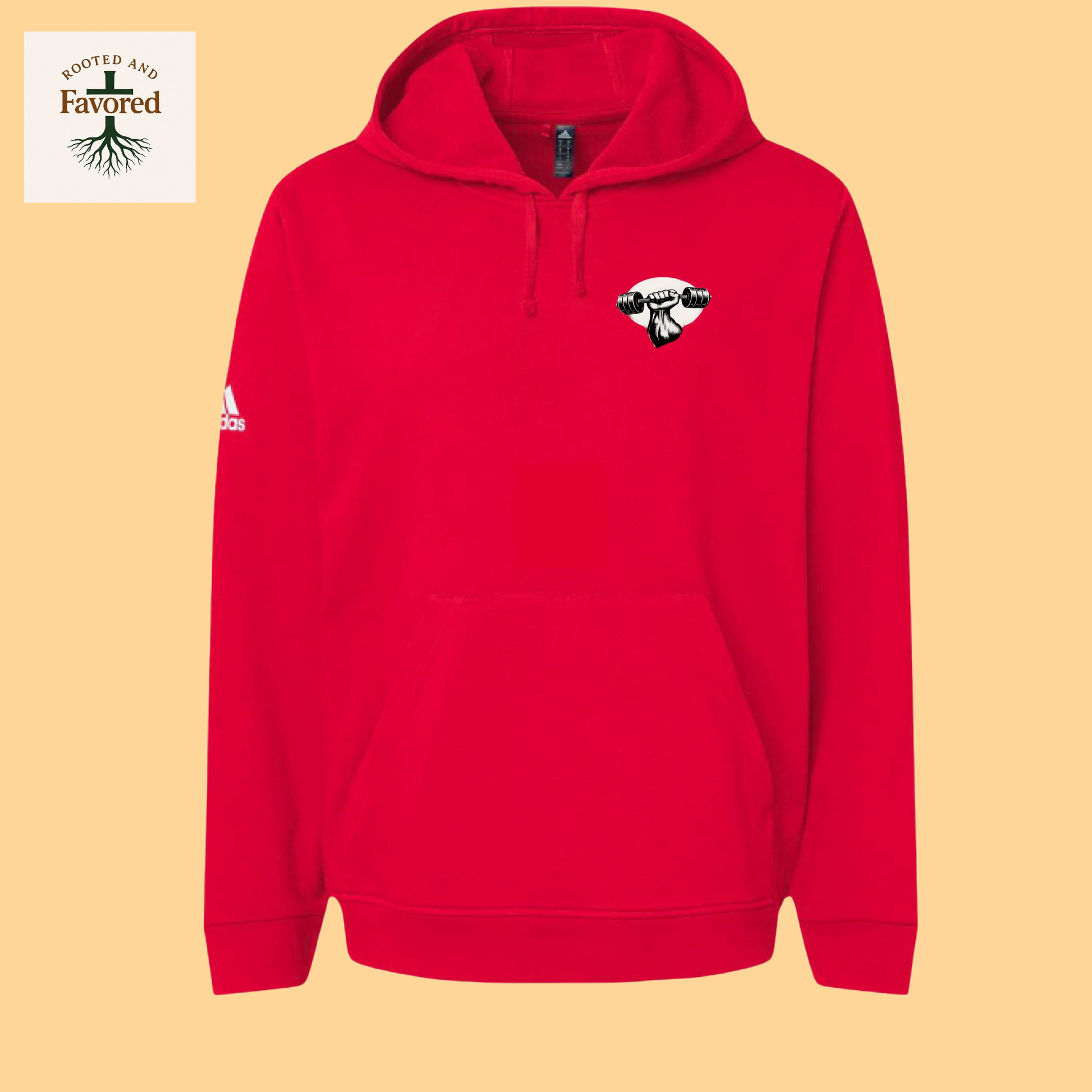 Men's Adidas Hoodie "Be Strong and Courageous..The Lord Your God Is With You Wherever You Go"
