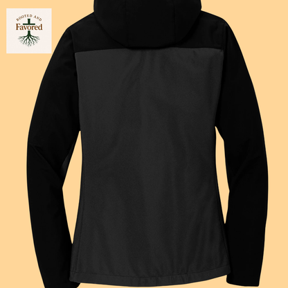 Women's Port Authority Hooded Soft Shell Jacket "Rooted and Favored"