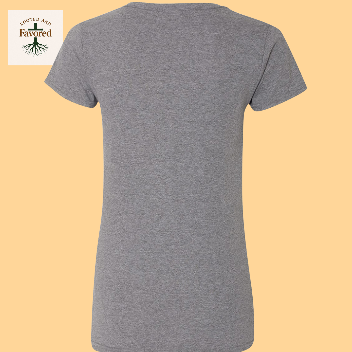 Women's Gildan Heavy Cotton V-Neck T-Shirt "Created With A Purpose"