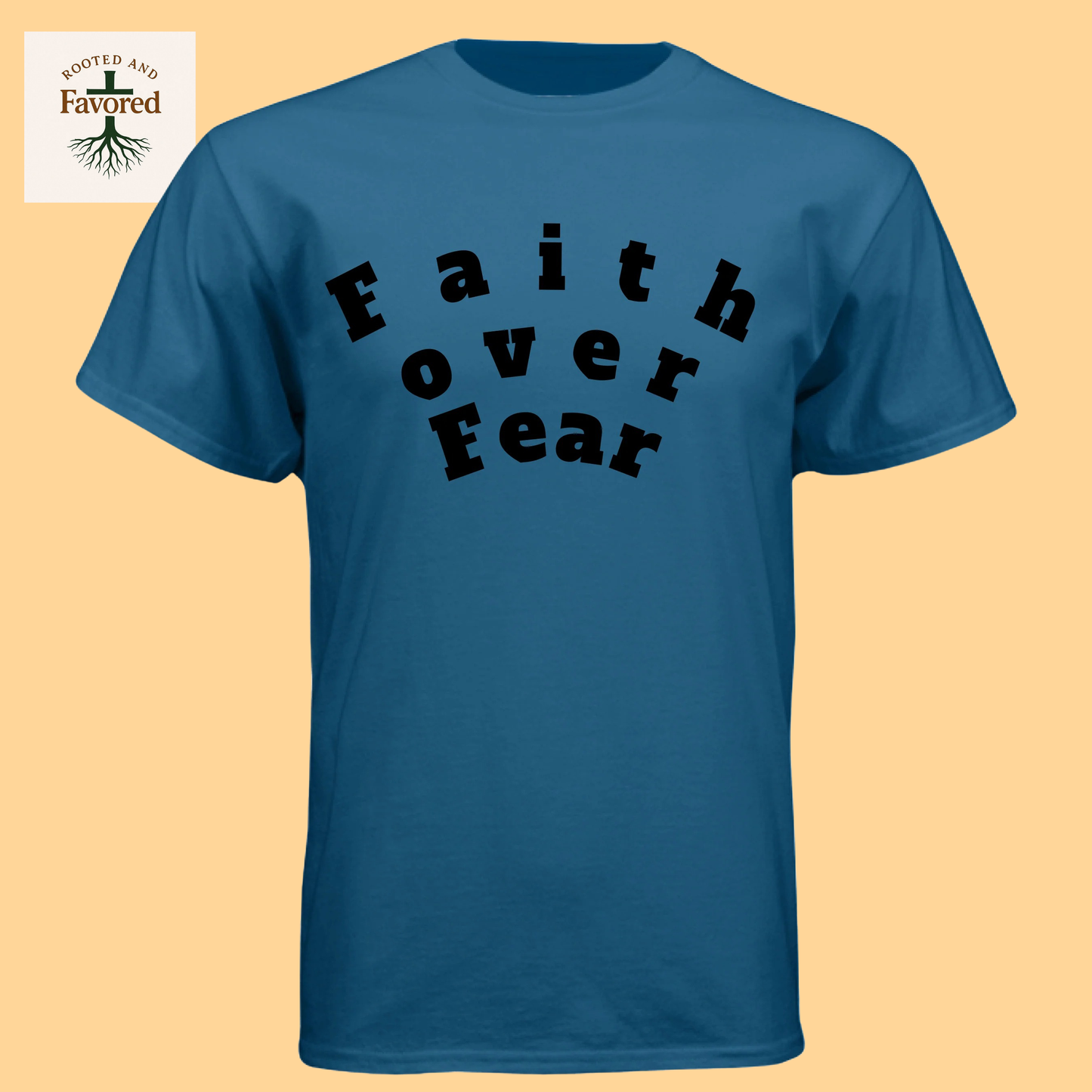 Men's Next Level Triblend Crew "Faith Over Fear"