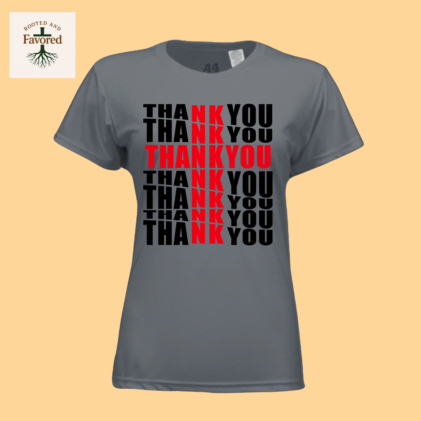 Women's Short Sleeve Cooling Performance Crew Tee "Thank You"