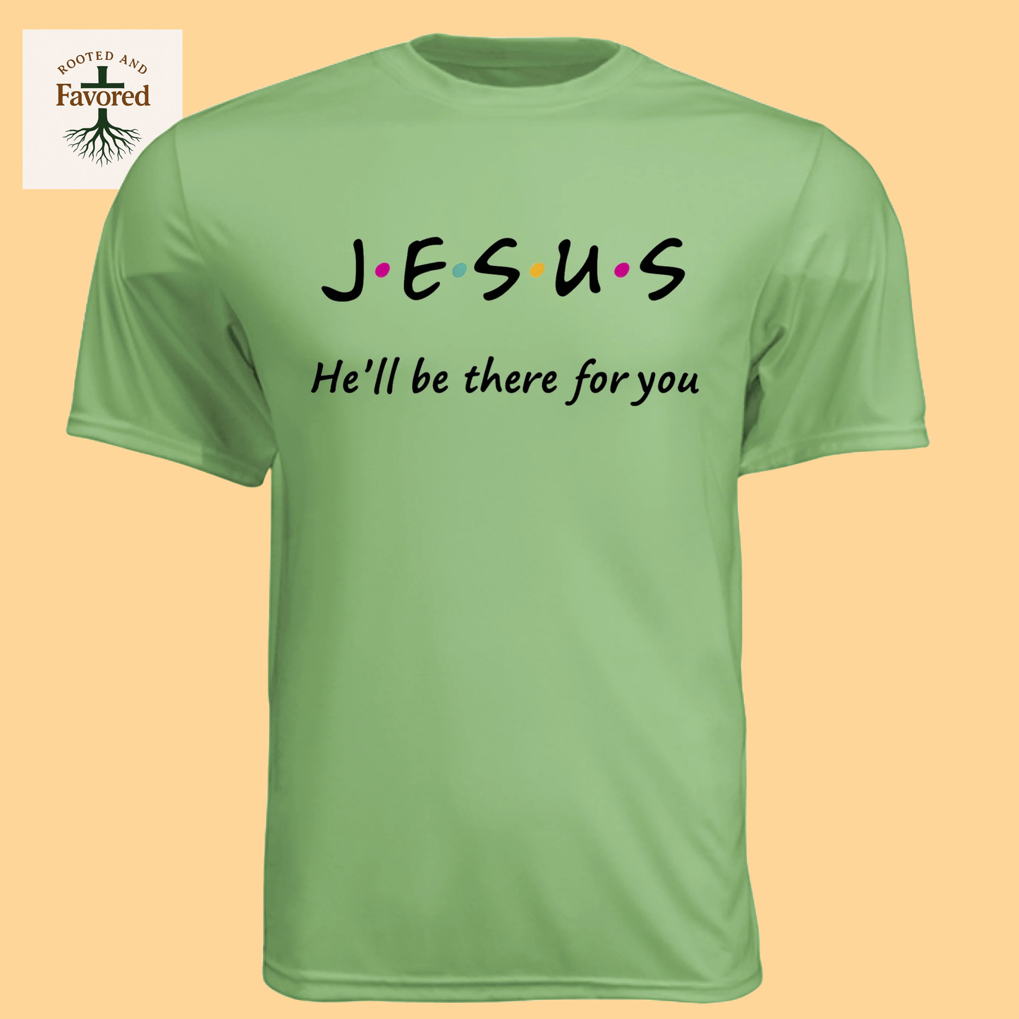 Men's Short-Sleeve Cooling Performance Crew T-Shirt "Jesus-I'll Be There For You"