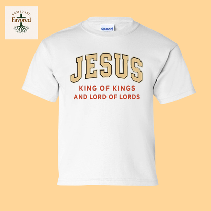 Boy's Youth Ultra Cotton T-Shirt "Jesus King Of Kings And Lord Of Lords"