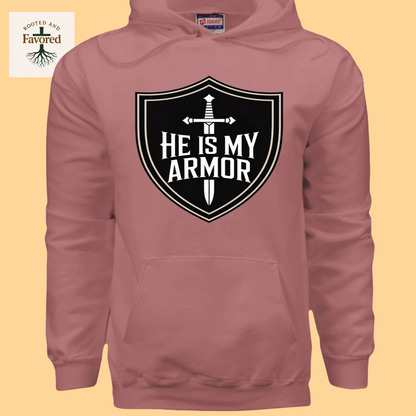 Men Hanes Ultimate Cotton Pullover Hoodie "He Is My Armor"