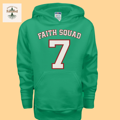Boys Jerzees Youth NuBlend Pullover Hoodie "Faith Squad"