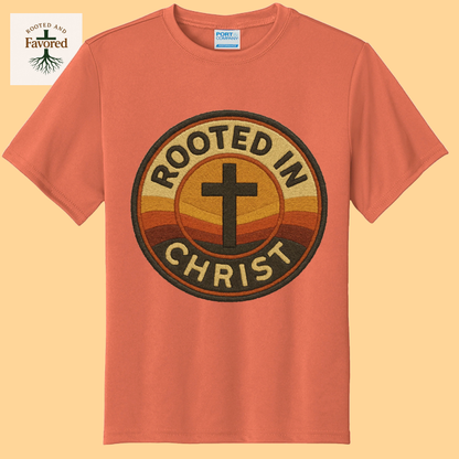Boys Port & Company Youth T-shirt "Rooted In Christ"