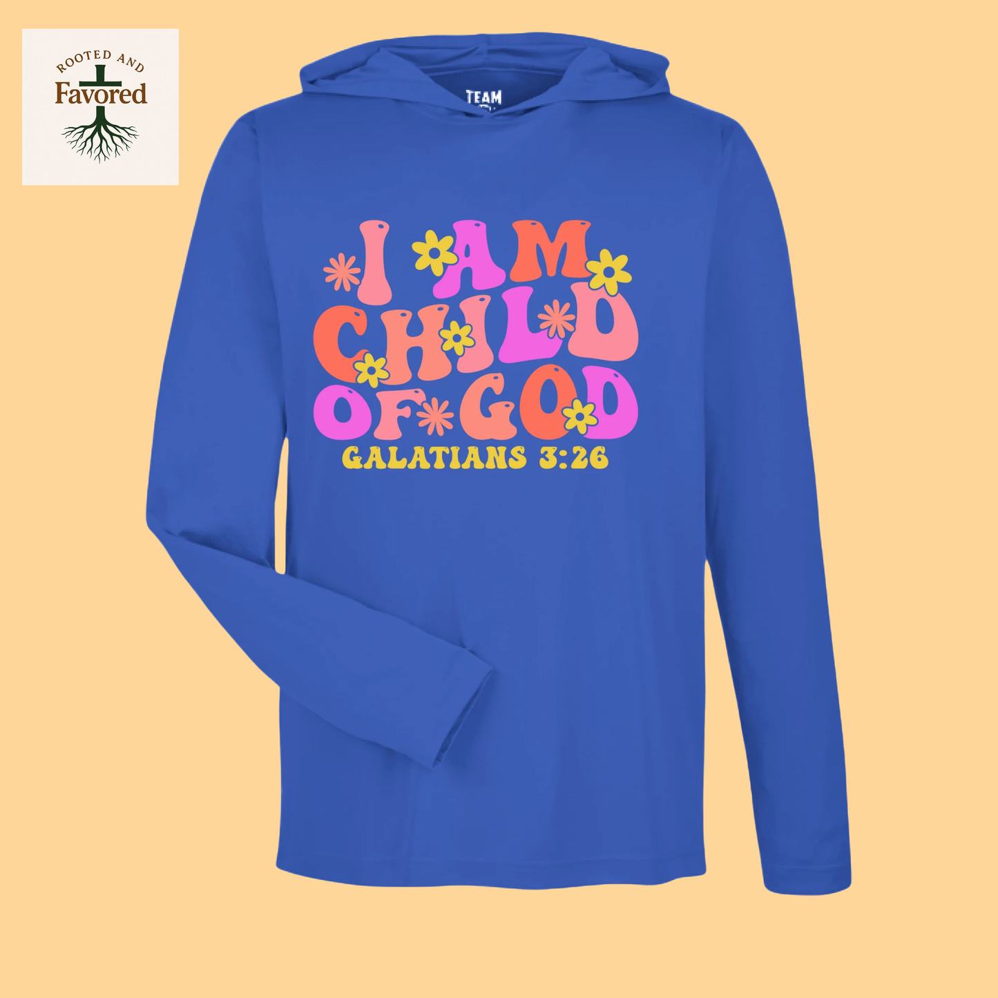 Girls Youth Zone Performance Hoodie "I Am A Child Of God"