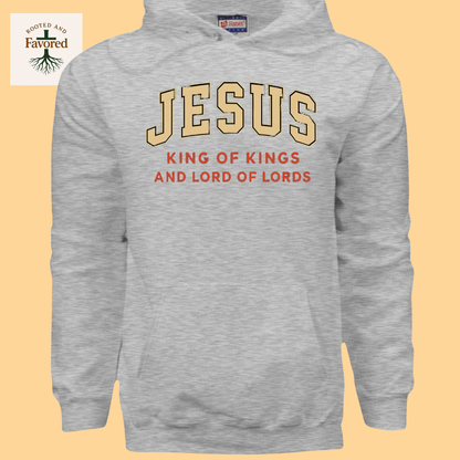 Men's Hanes Ultimate Cotton Pullover Hoodie "Jesus... King Of Kings And Lord Of Lords"