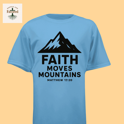 Boys A4 Youth Performance Cooling T-shirt "Faith Moves Mountains"