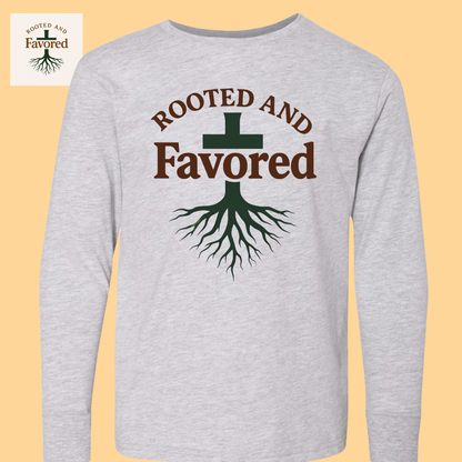 Boys LAT Youth Long-Sleeve T-Shirt "Rooted And Favored"