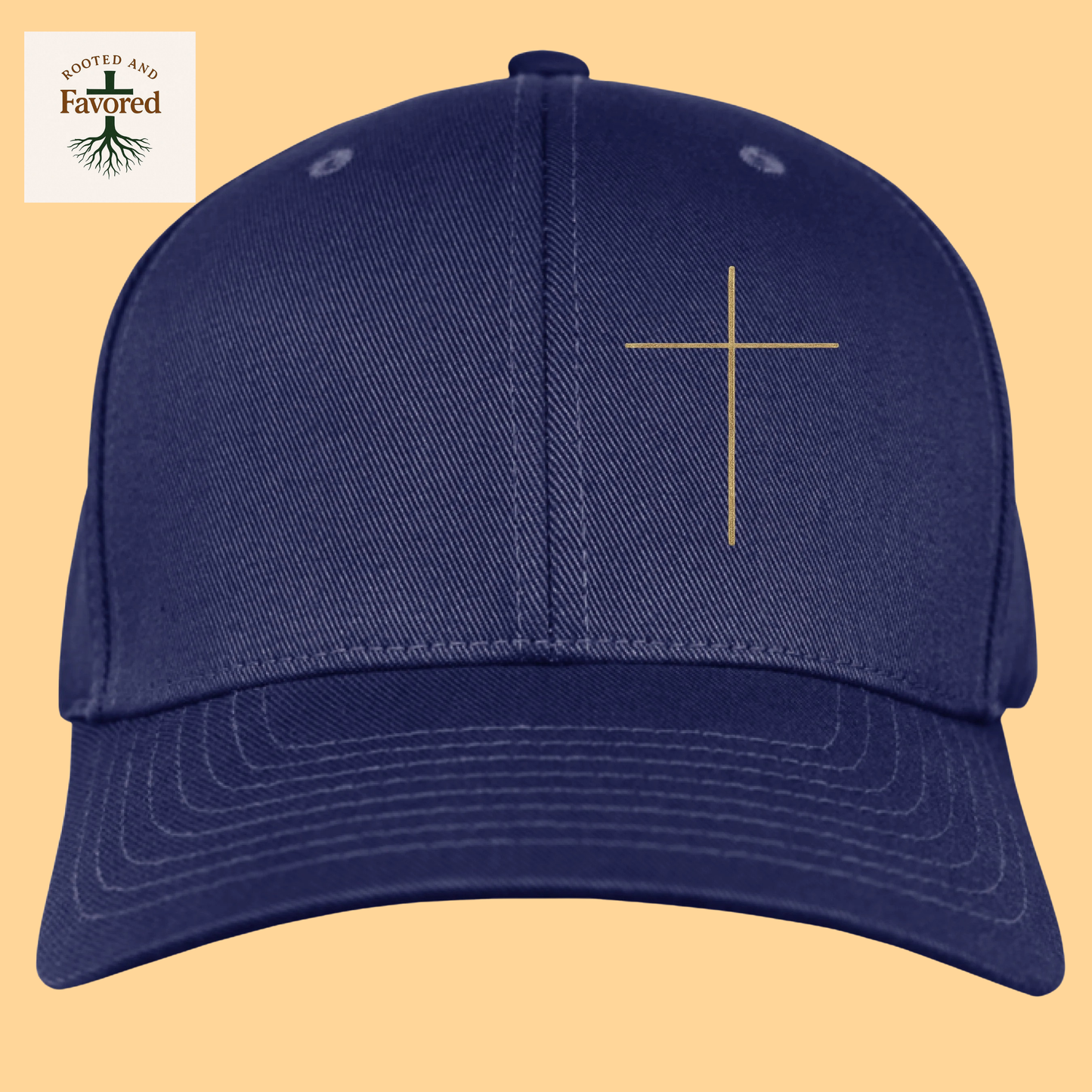 Men's Yupoong Wooly 6-Panel Cap with Cross
