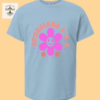 Girls Hanes ComfortSoft Cotton T-Shirt "Ephesians 2:4-8"