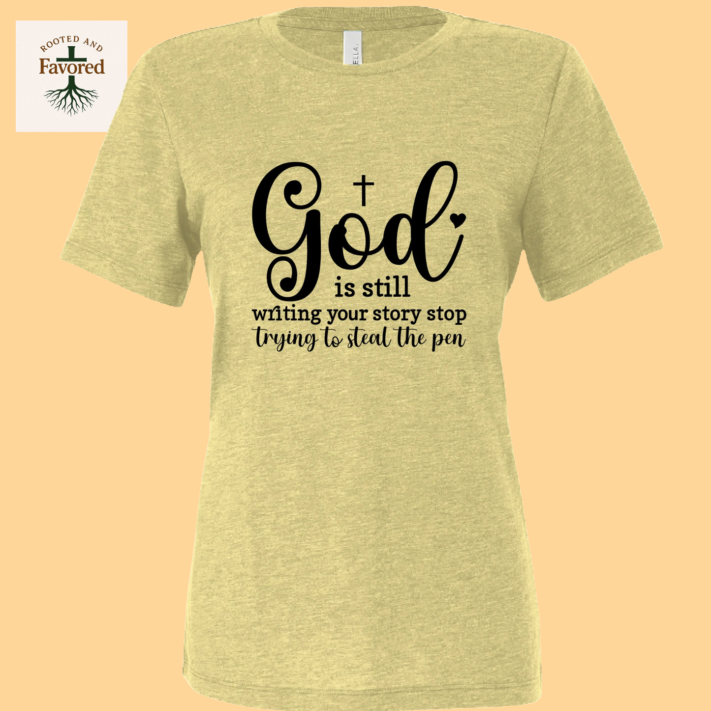 Women's Bella + Canva Relaxed T-Shirt "God Is Still Writing My Story"