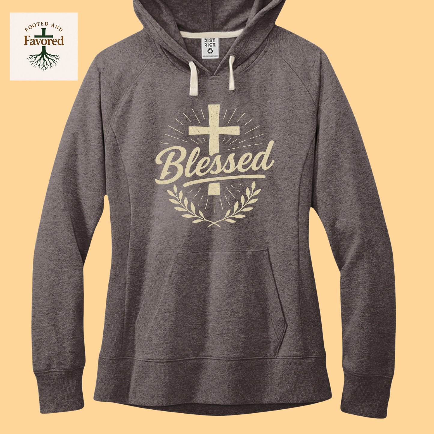 Women's District Fleece Hoodie "Blessed"