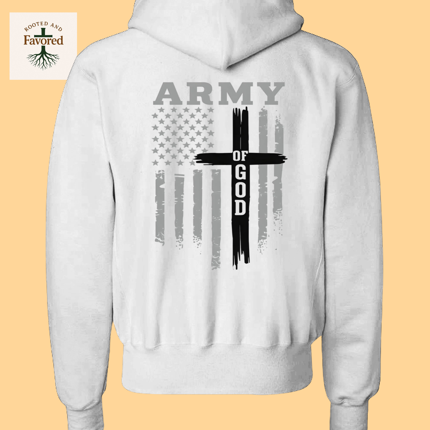 Men's Champion Reverse Weave Pullover Hoodie "Army Of God"
