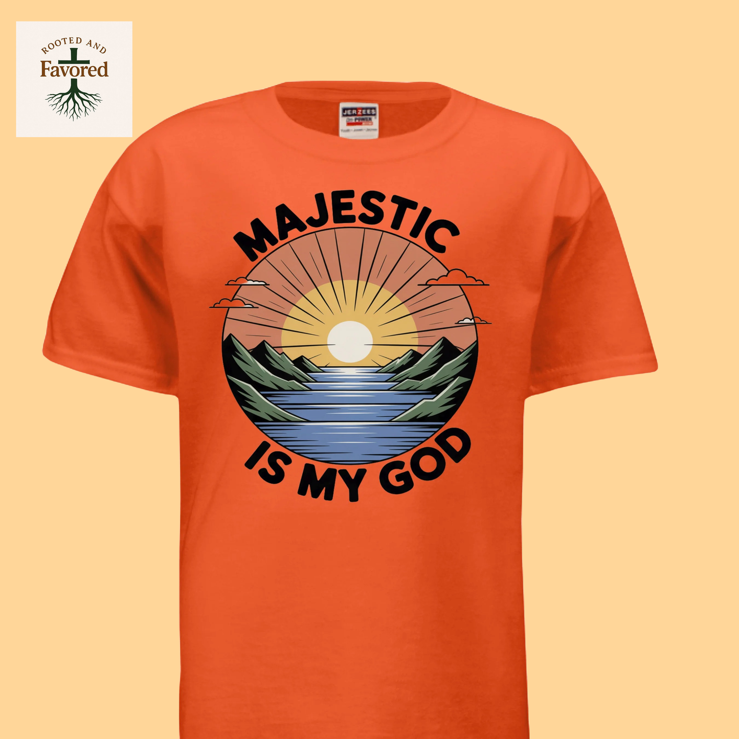 Boys Jerzees Dr-Power Active T-Shirt "Majestic is my God"