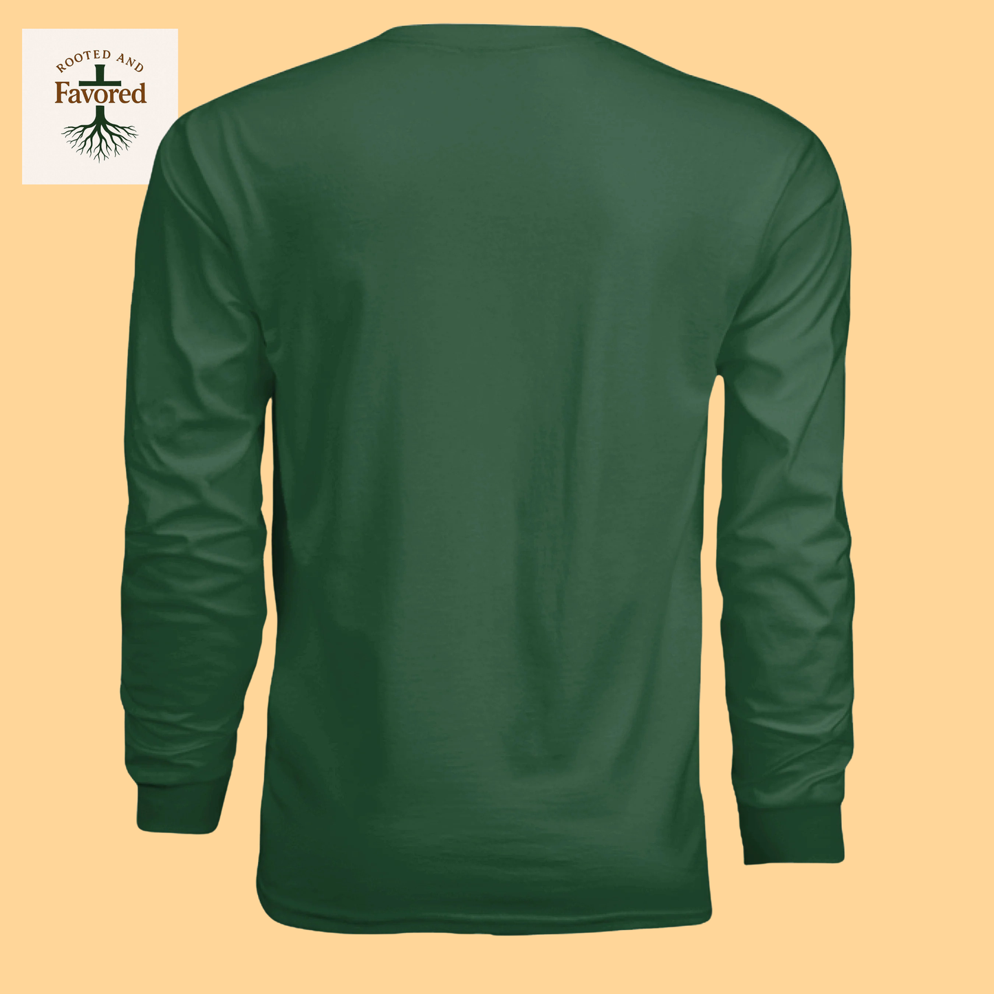 Men's Long-Sleeve Cooling Performance Tee "Rooted And Favored"