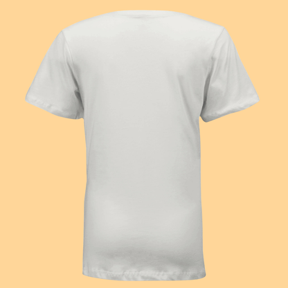 Women's Relaxed Jersey Short-Sleeve V-Neck T-Shirt "I Can Do All Things Through Christ Who Strengthens Me"