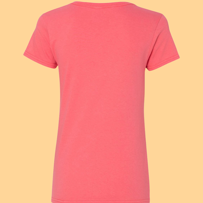 Ladies Gildan Heavy Cotton V-Neck T-Shirt "I Am Always With You"