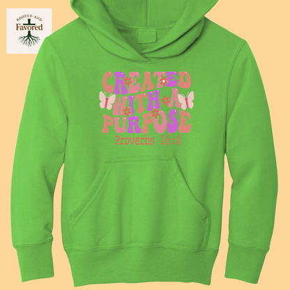 Girls Ports & Company Fleece Pullover Hoodie "Created With A Purpose"