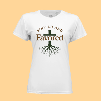 Ladies Short-Sleeve Cooling Performance Crew "Rooted and Favored"