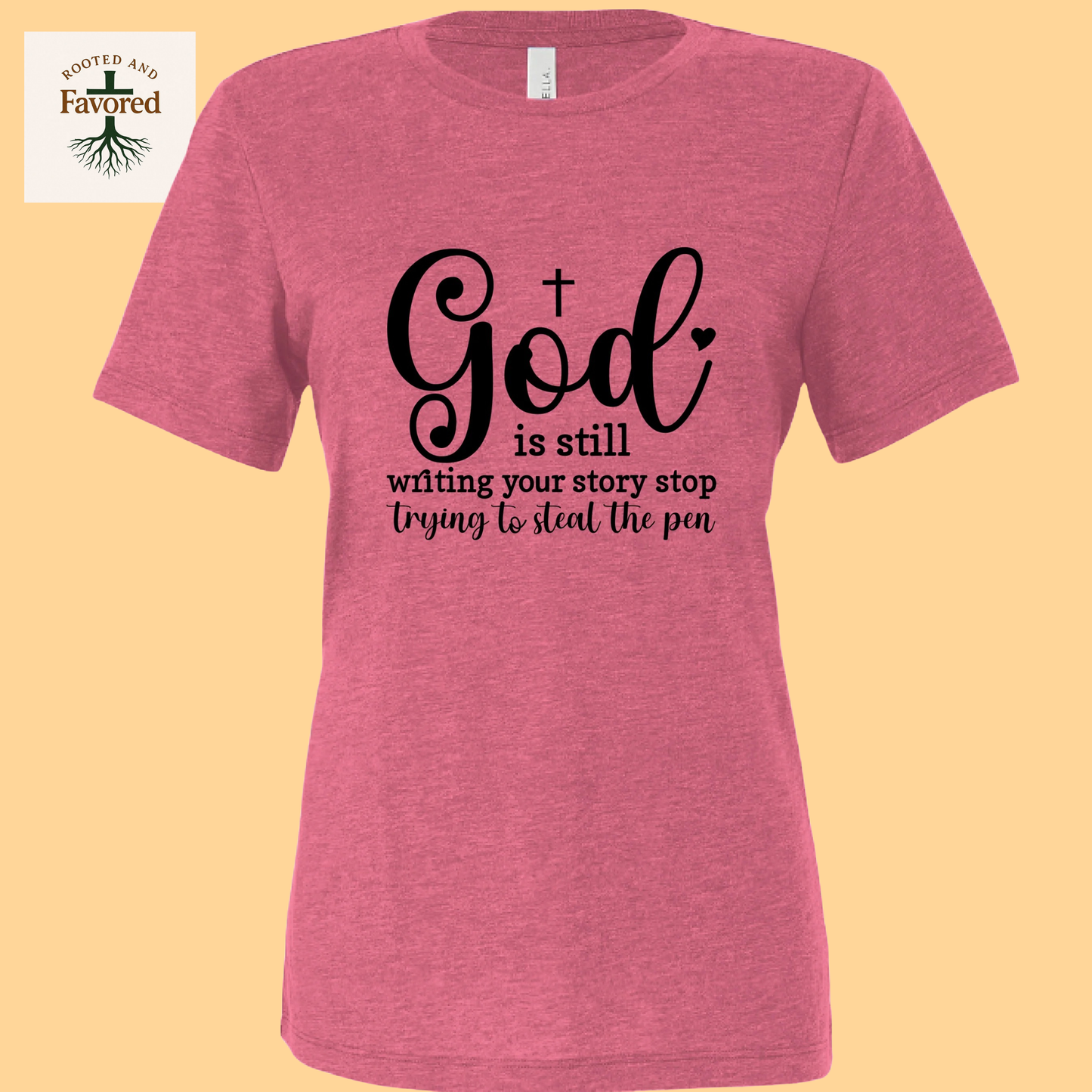Women's Bella + Canva Relaxed T-Shirt "God Is Still Writing My Story"